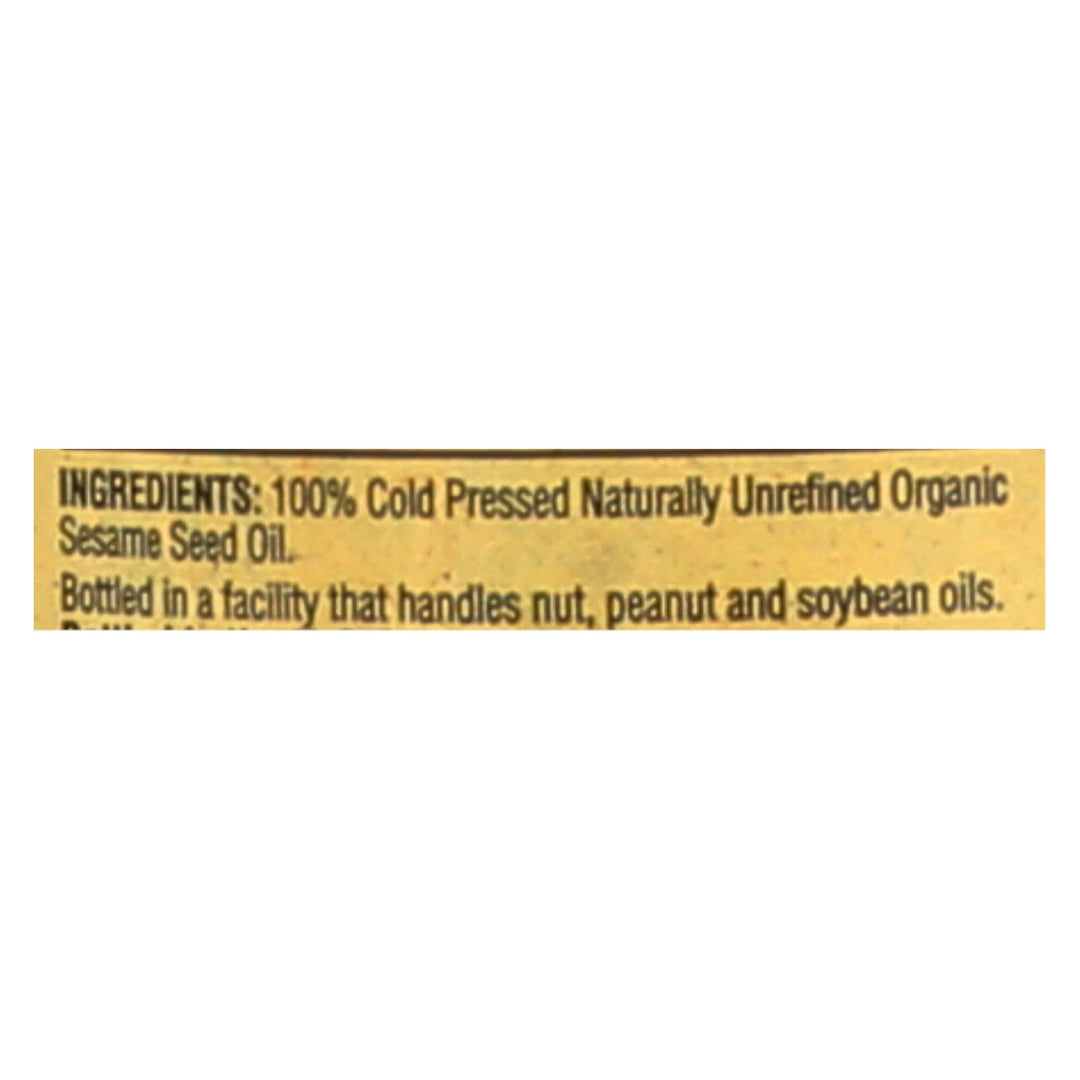 Napa Valley Naturals Organic Cold Pressed Sesame Oil - Case Of 12 - 12.7 Fl Oz. - Maras Green