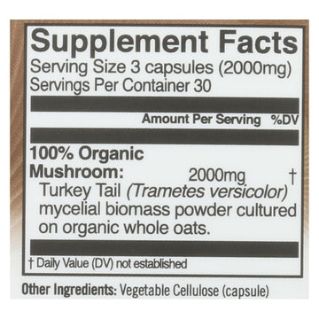 Organic Mushroom Nutrition - Mush Sprfd Turkey Tail - 1 Each - 90 Ct - Maras Green