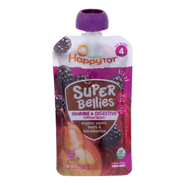 Happy Tot - Sprouted Beluga Organic Pear Beet Black - Case Of 16-4 Ounces - Maras Green
