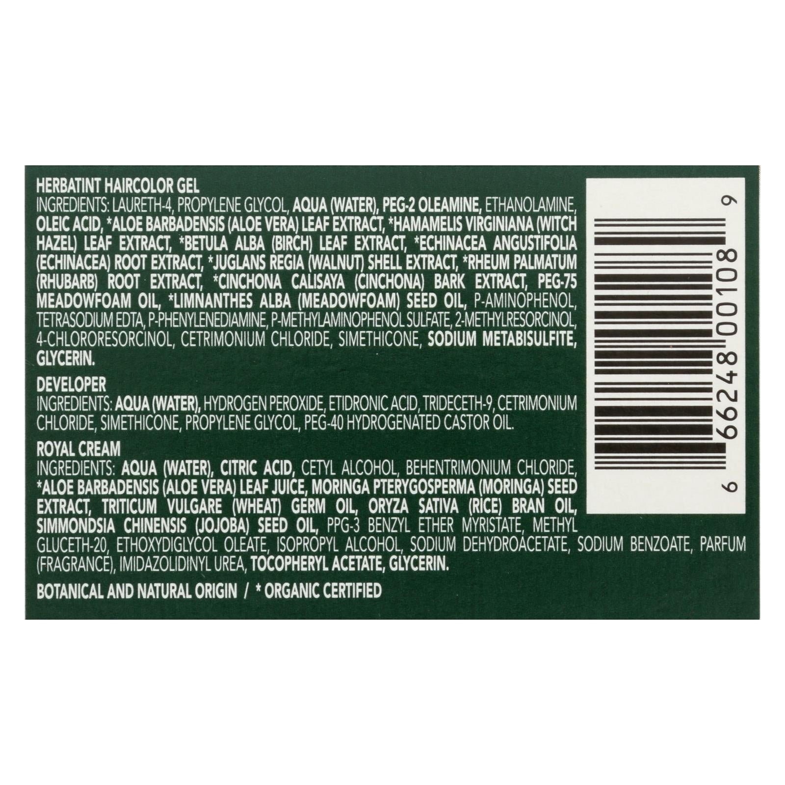 Herbatint Permanent Herbal Haircolour Gel 9n Honey Blonde - 135 Ml - Maras Green