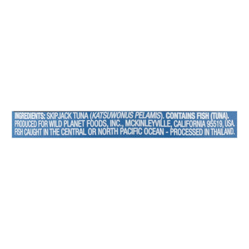 Wild Planet Wild Skipjack Light Tuna - No Salt Added - Case Of 12 - 5 Oz. - Maras Green