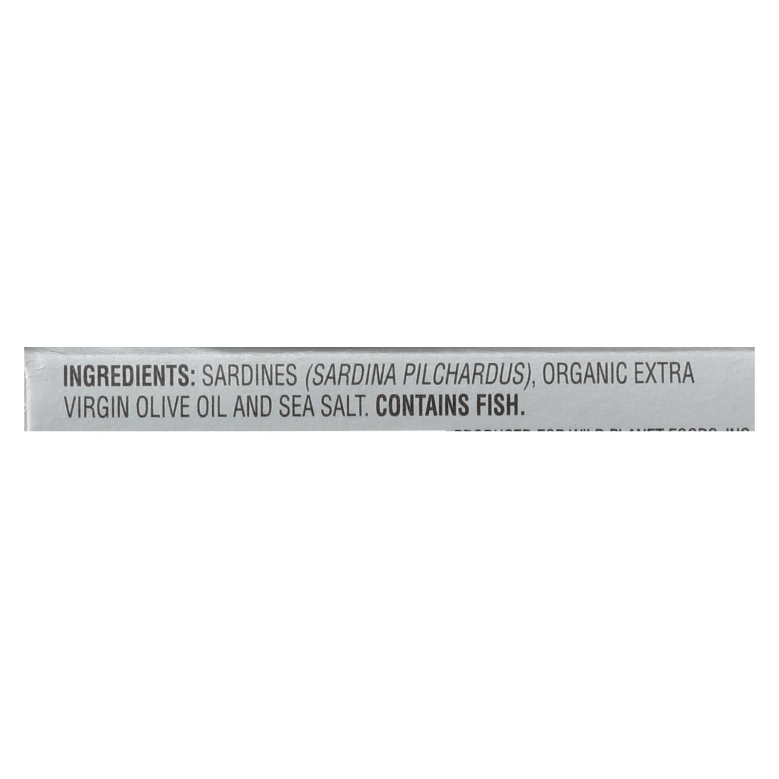 Wild Planet Wild Sardines - Skinless Boneless Fillets In Olive Oil - Case Of 12 - 4.25 Oz - Maras Green