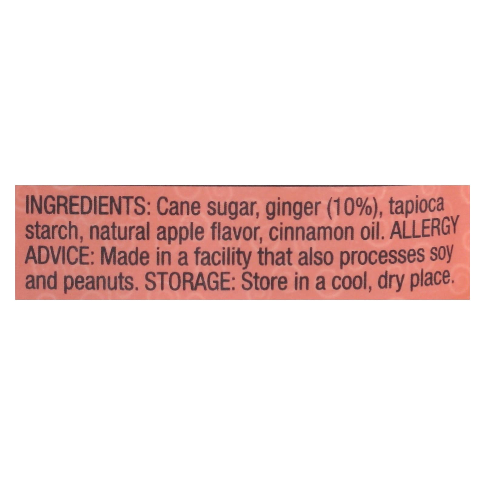 Ginger People Chewy Ginger Candy - Spicy Apple - Case Of 12 - 3 Oz. - Maras Green