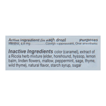 Ricola - Cough Drop Original Herb - Case Of 6 - 45 Ct - Maras Green