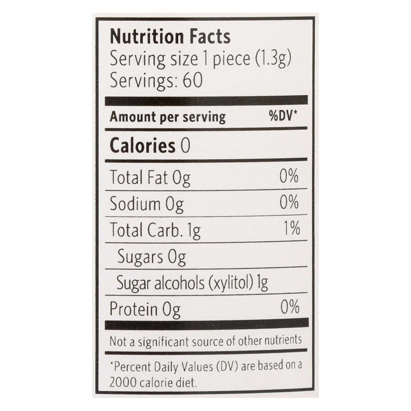 Xylichew Gum - Cinnamon - Jar - 60 Pieces - 1 Case - Maras Green