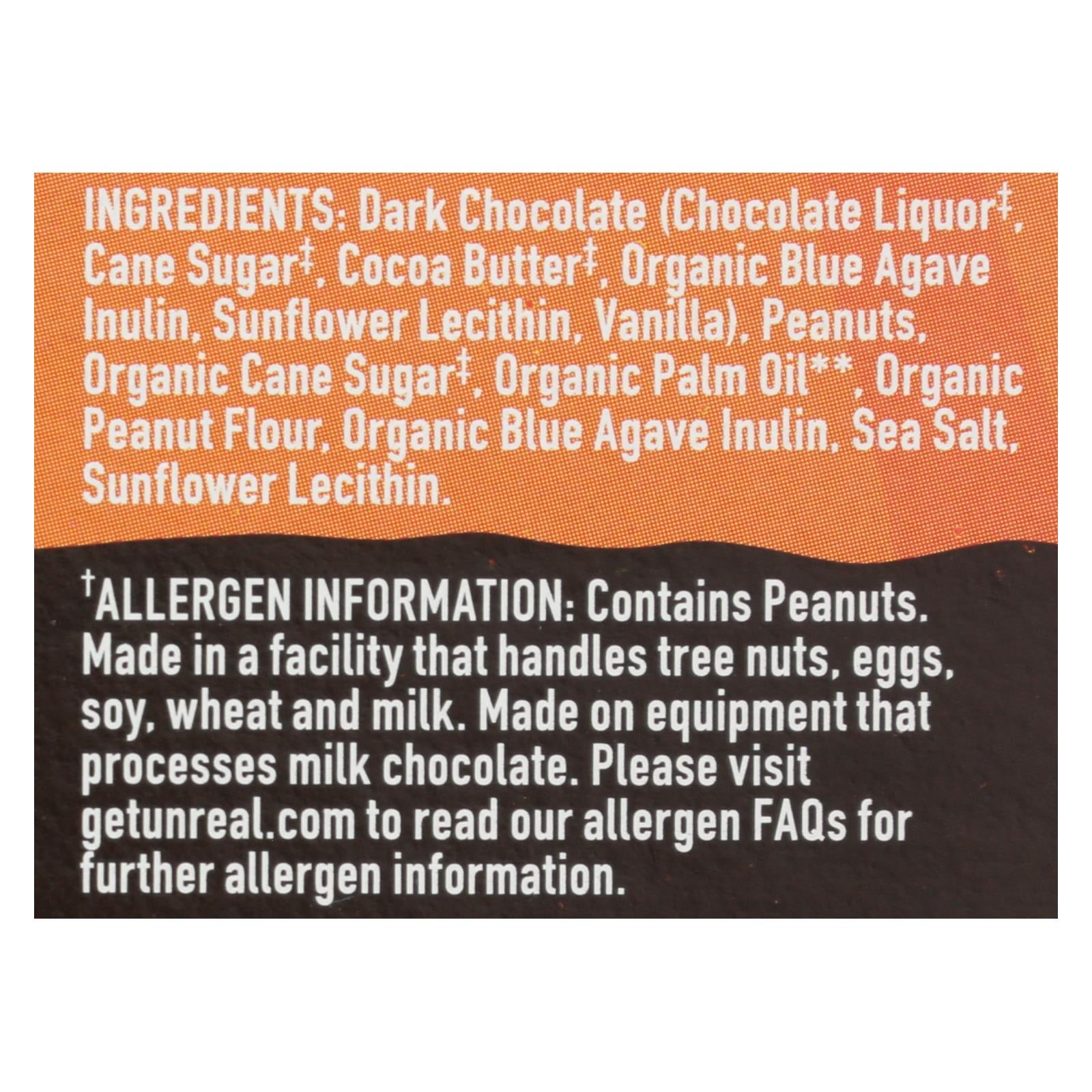 Unreal Dark Chocolate Peanut Butter Cups - 40 Cups - Maras Green