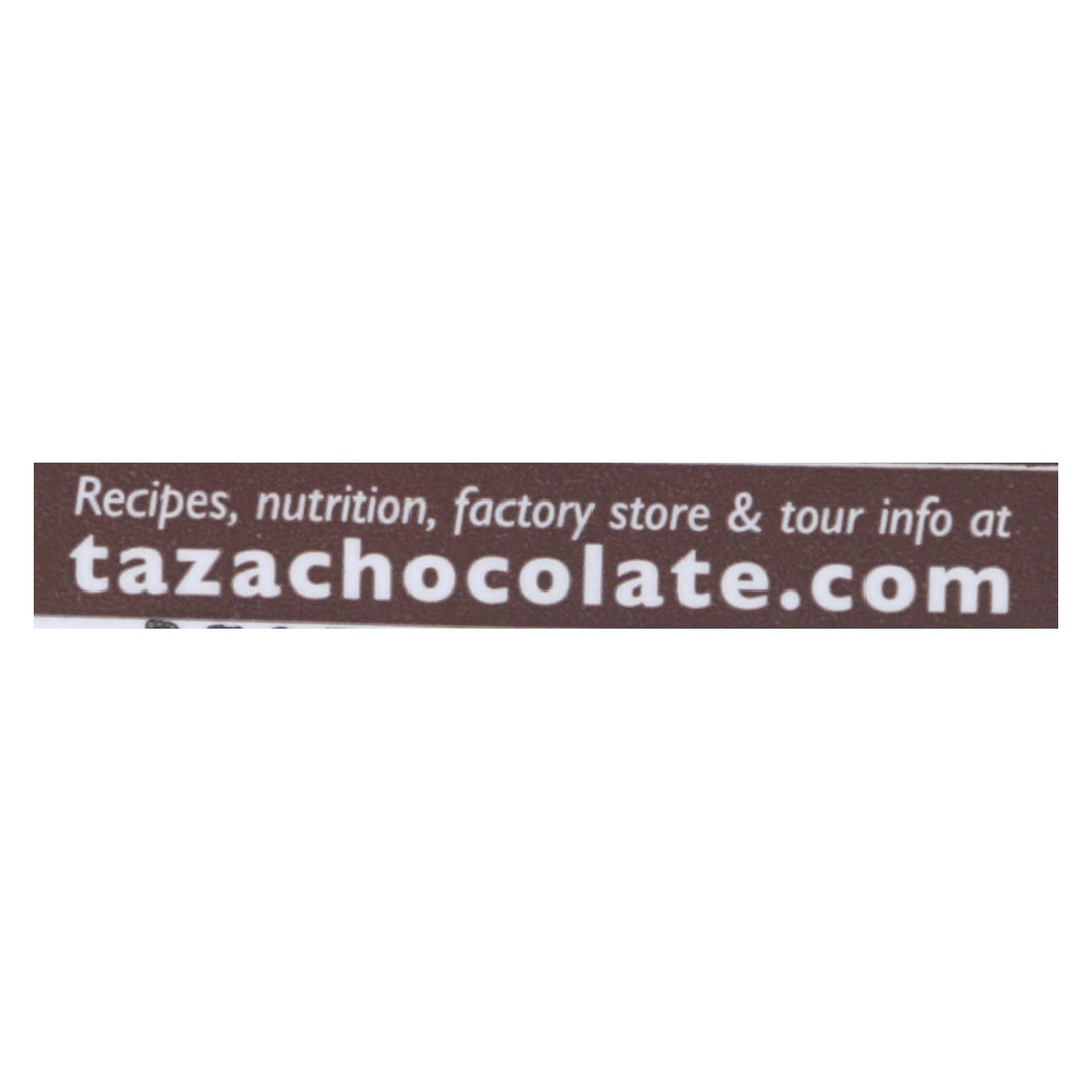 Taza Chocolate Organic Chocolate Mexicano Discs - 40 Percent Dark Chocolate - Salted Almond - 2.7 Oz - Case Of 12 - Maras Green