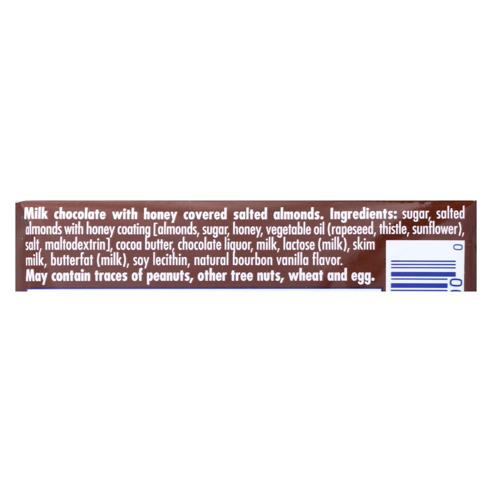 Ritter Sport Milk Chocolate With Honey Salt Almonds - Case Of 11 - 3.5 Oz - Maras Green