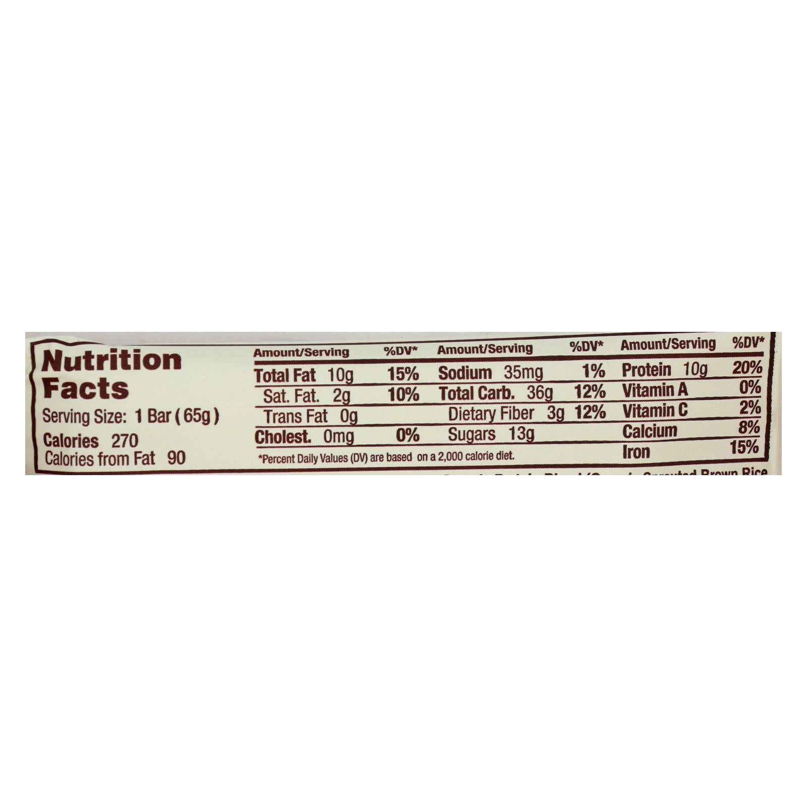 Gomacro Bar - Organic - Mocha - Chocolate Chip - Case Of 12 - 2.3 Oz - Maras Green