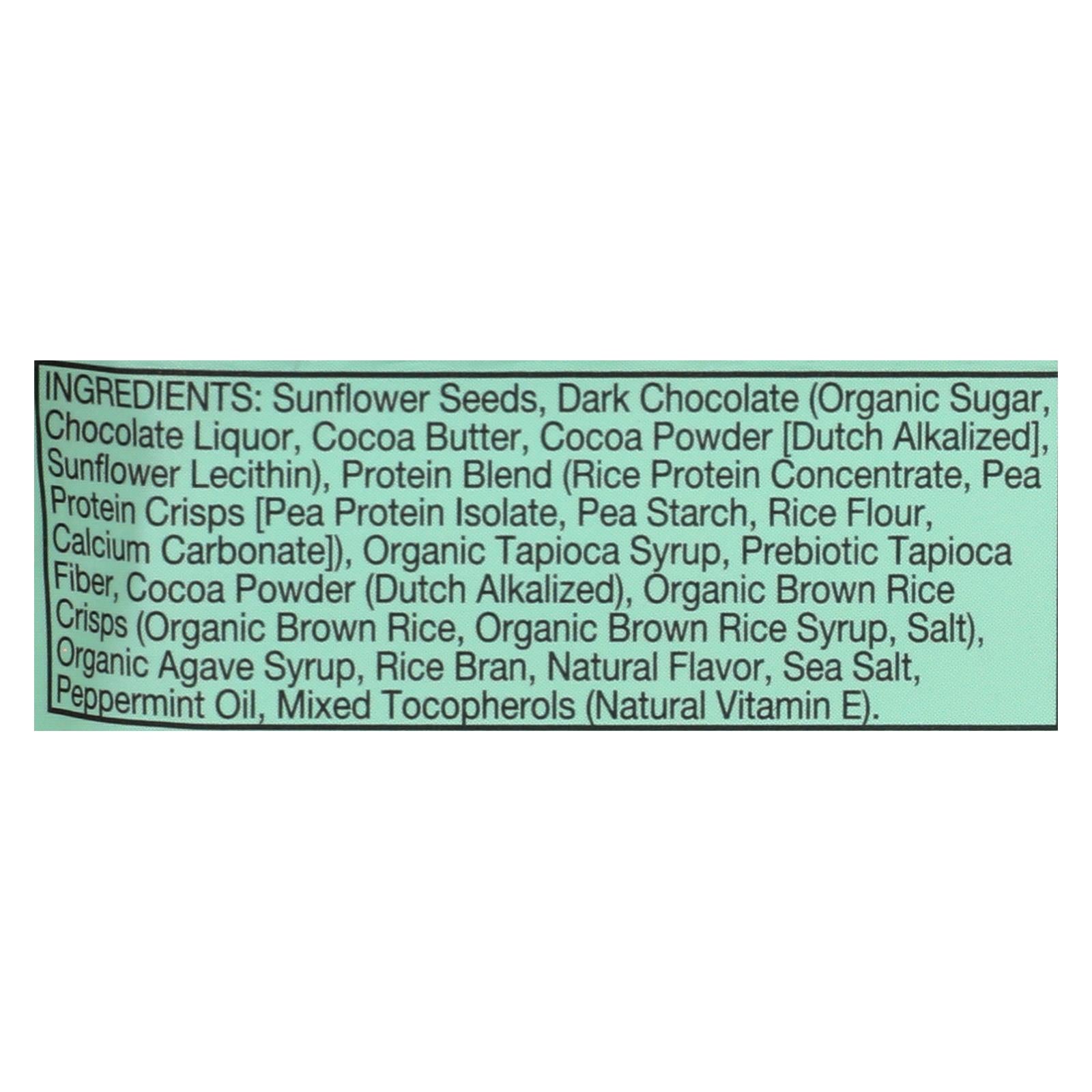 Zing Bars - Nutrition Bar - Dark Chocolate Sunflower Mint - Nut Free - 1.76 Oz Bars - Case Of 12 - Maras Green