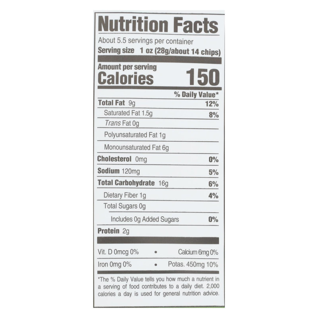 Boulder Canyon - Avocado Oil Canyon Cut Potato Chips - Sea Salt - Case Of 12 - 5.25 Oz. - Maras Green