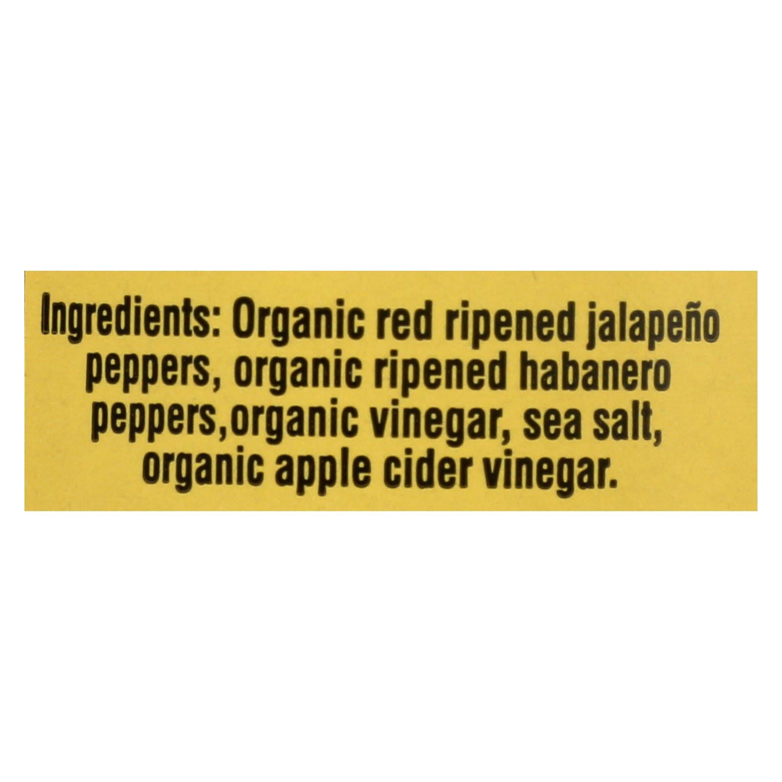 Organic Harvest Pepper Sauce - Habanero - Case Of 12 - 5 Oz. - Maras Green