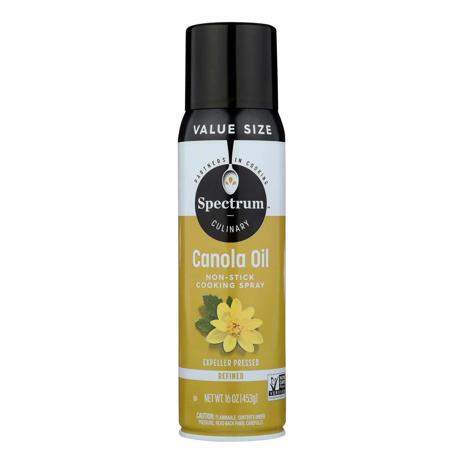 Spectrum Naturals High Heat Canola Spray Oil - Case Of 6 - 16 Fl Oz. - Maras Green