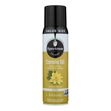 Spectrum Naturals High Heat Canola Spray Oil - Case Of 6 - 16 Fl Oz. - Maras Green