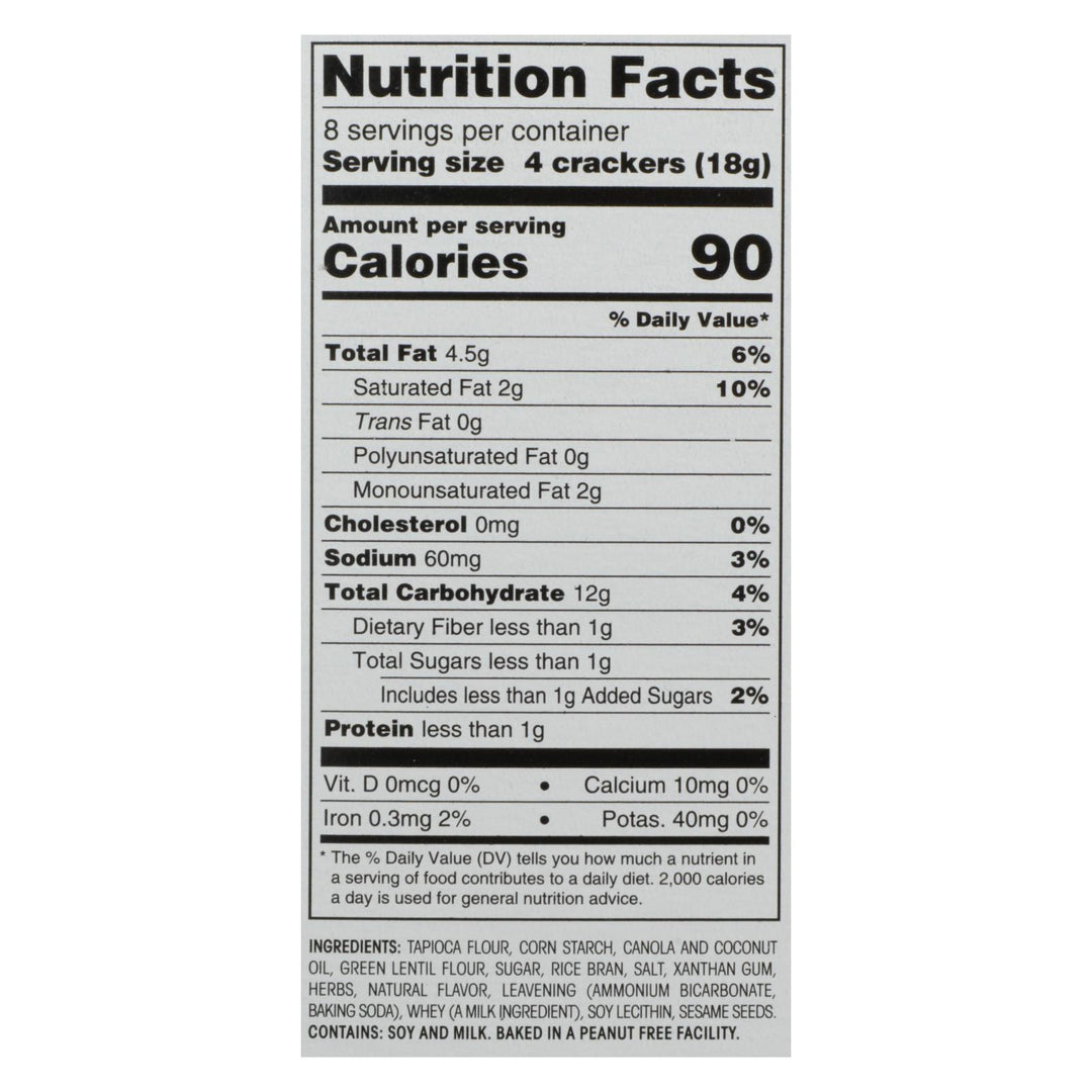 Breton/dare - Crackers - Herb And Garlic - Case Of 6 - 4.76 Oz. - Maras Green