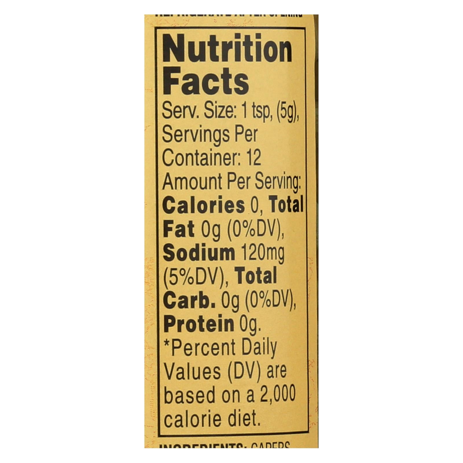 Reese Non Pareil Capers - Case Of 12 - 3.5 Oz. - Maras Green