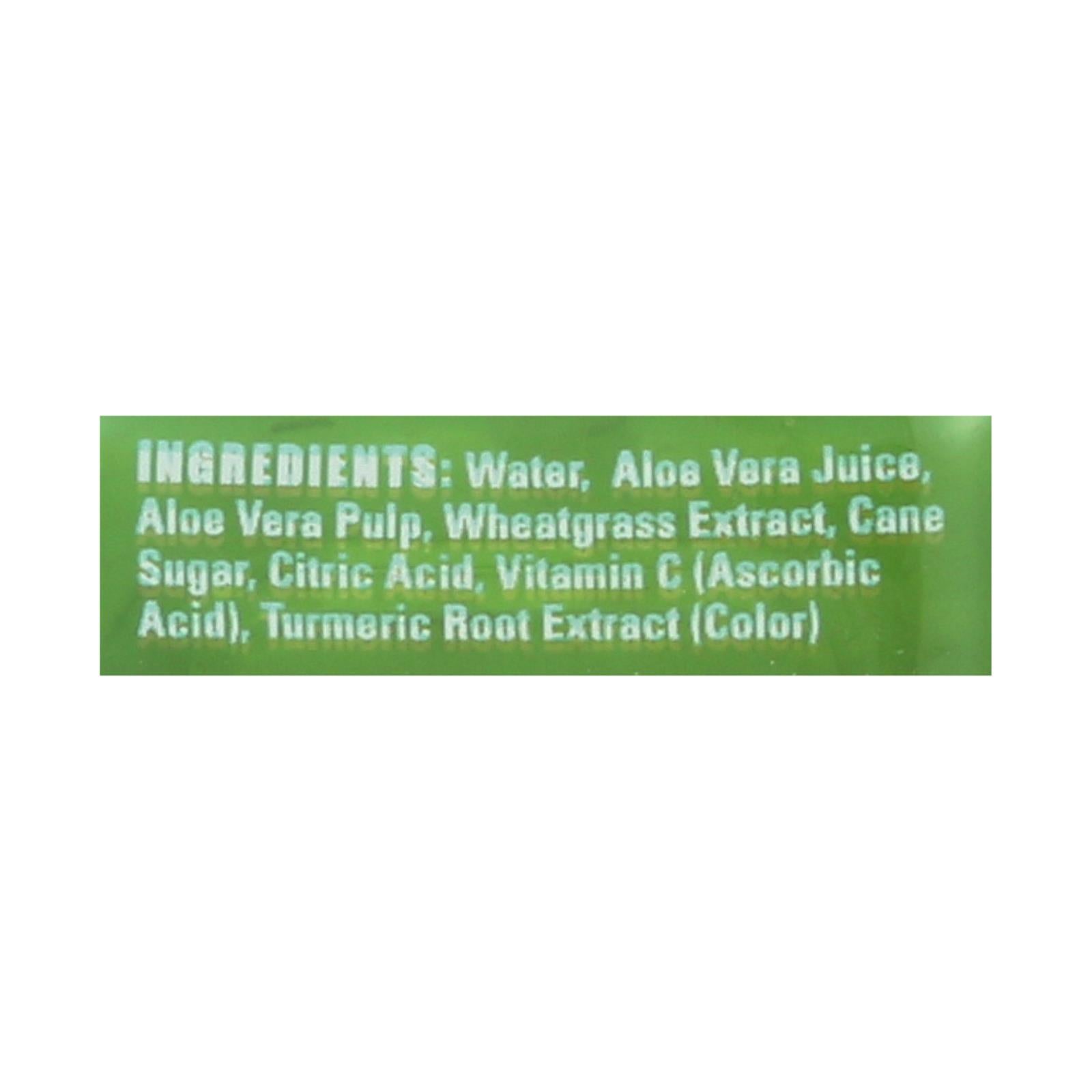 Alo Original Awaken Aloe Vera Juice Drink - Wheatgrass - Case Of 12 - 16.9 Fl Oz. - Maras Green