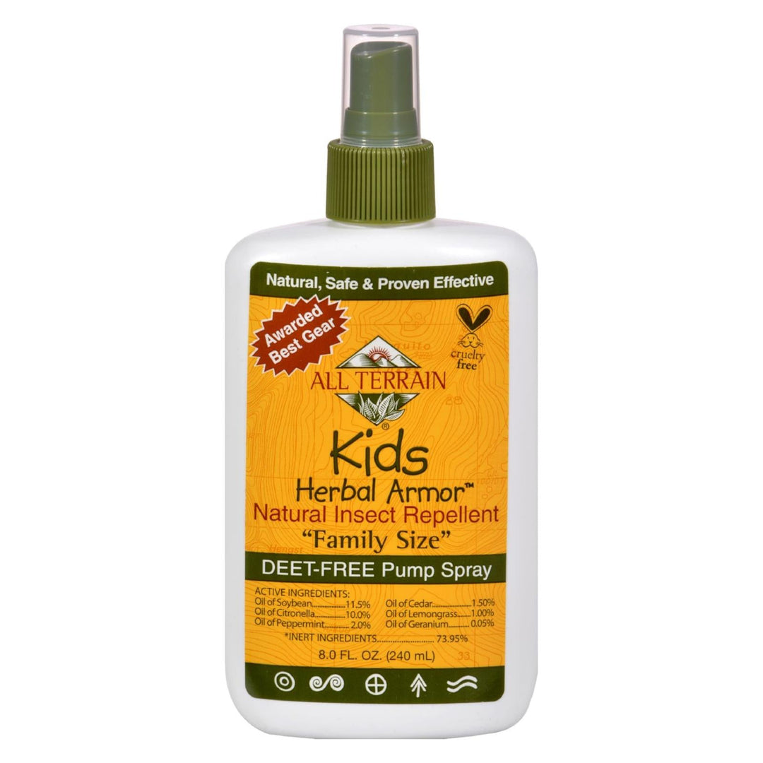 All Terrain - Herbal Armor Natural Insect Repellent - Kids - Family Sz - 8 Oz - Maras Green
