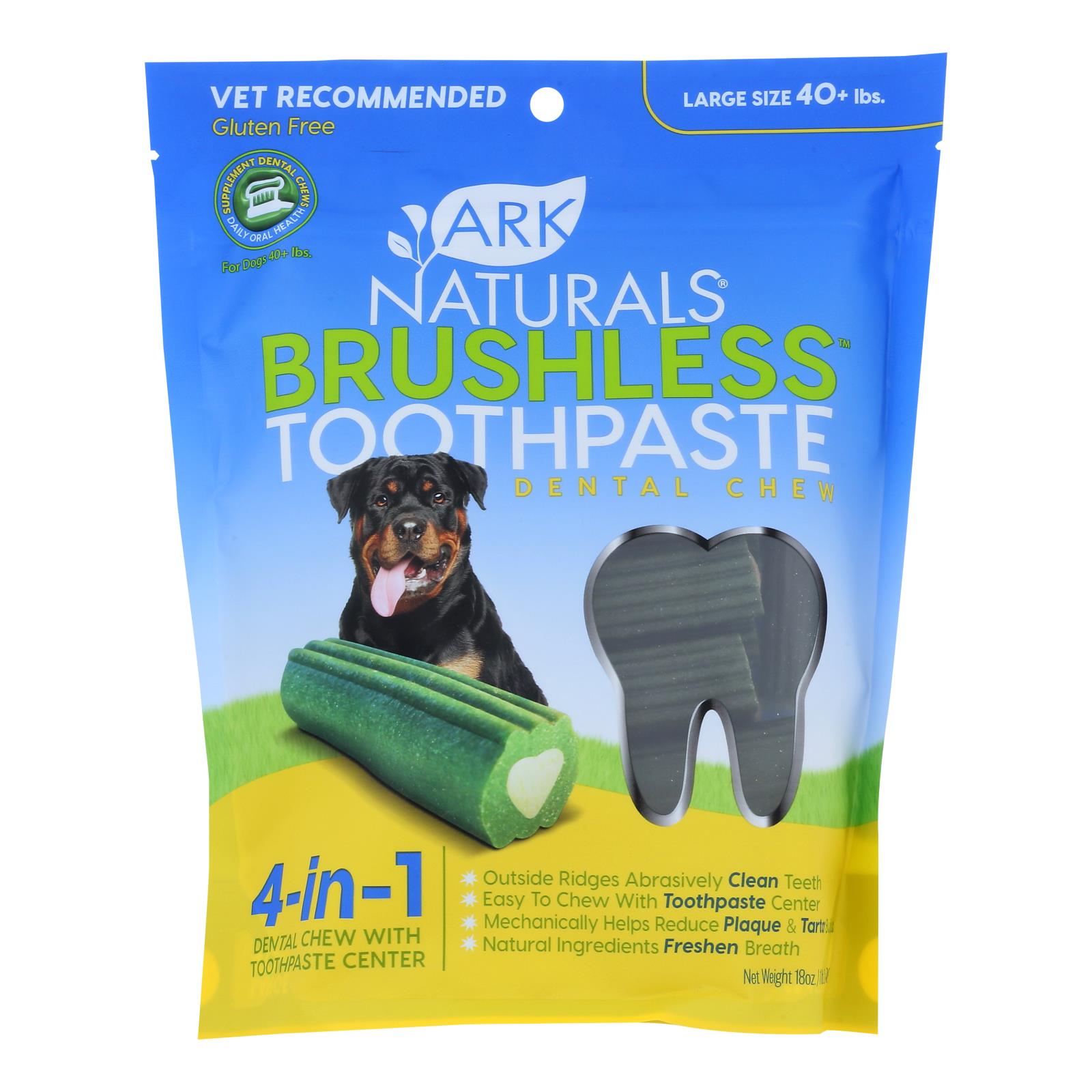 Ark Naturals - Brushless Toothpaste Chew Large - 1 Each - 18 Ounces - Maras Green