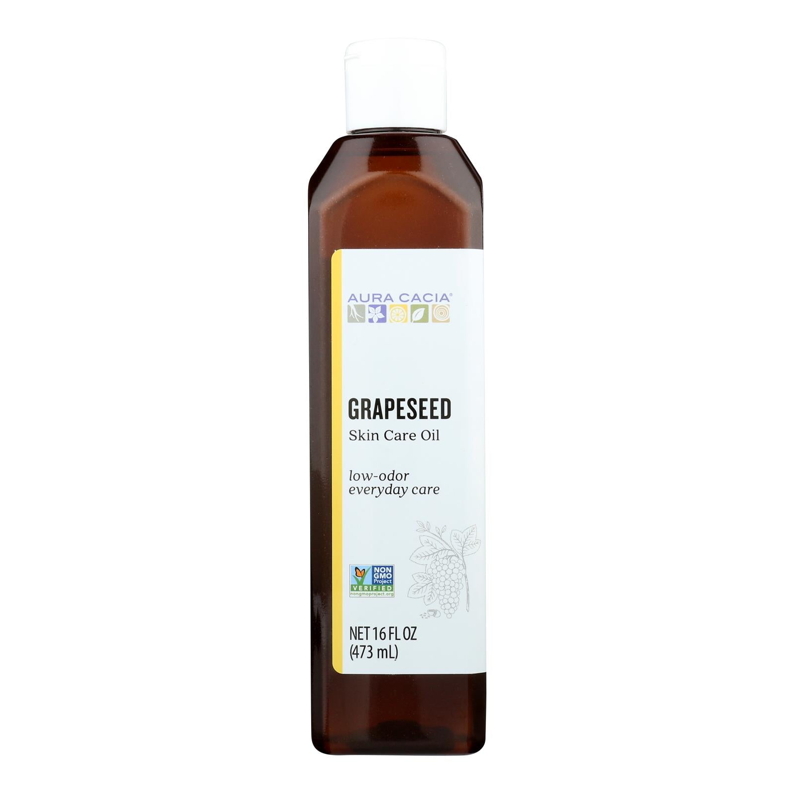 Aura Cacia - Natural Skin Care Oil Grapeseed - 16 Fl Oz - Maras Green