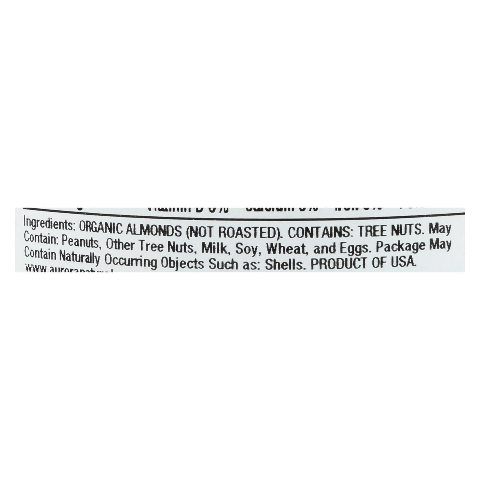 Aurora Natural Products - Organic Raw California Almonds - Case Of 12 - 9.5 Oz. - Maras Green