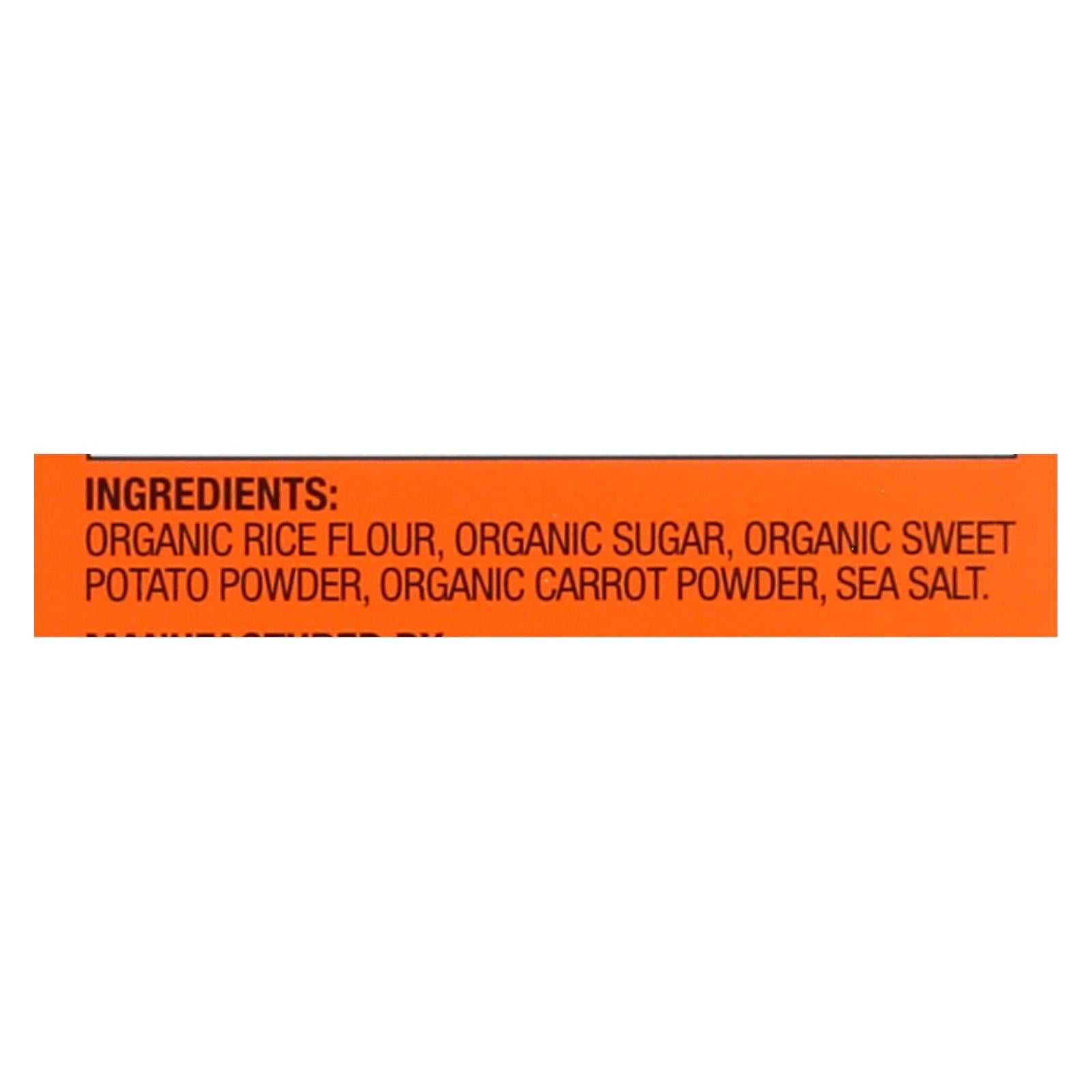 Baby Mum Mum Organic Baby Teeth Rice Rusk Organic Rick Snack With Sweet Potato And Carrot Flavor - Case Of 6 - 1.76 Oz - Maras Green