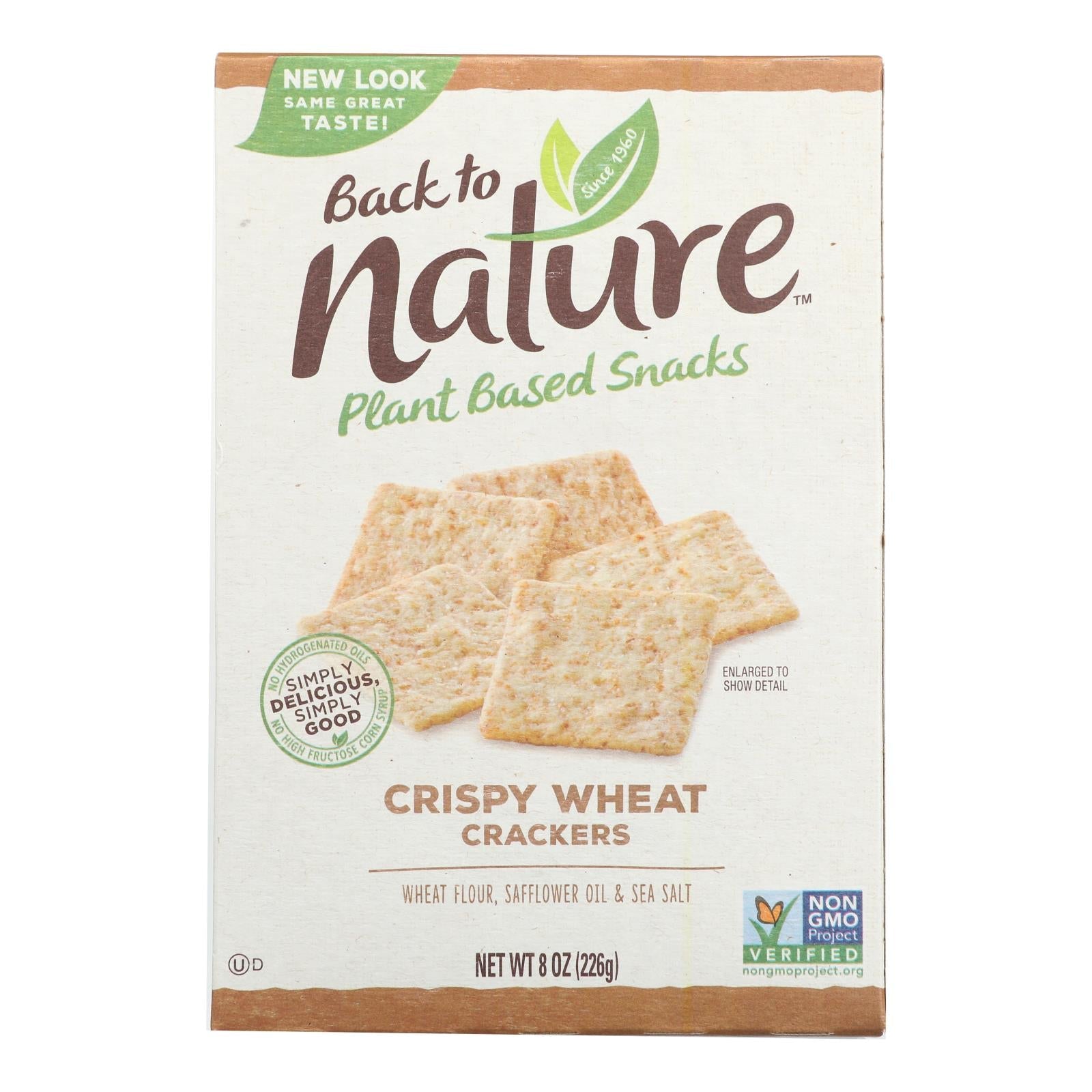 Back To Nature Crispy Crackers - Wheat - Case Of 6 - 8 Oz. - Maras Green