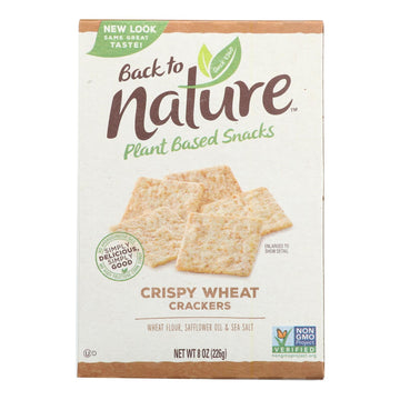Back To Nature Crispy Crackers - Wheat - Case Of 6 - 8 Oz. - Maras Green