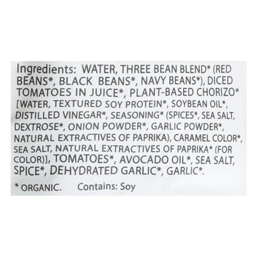 Bean Vivo - Chili 3 Bean Vegan - Case Of 6 - 10 Oz - Maras Green