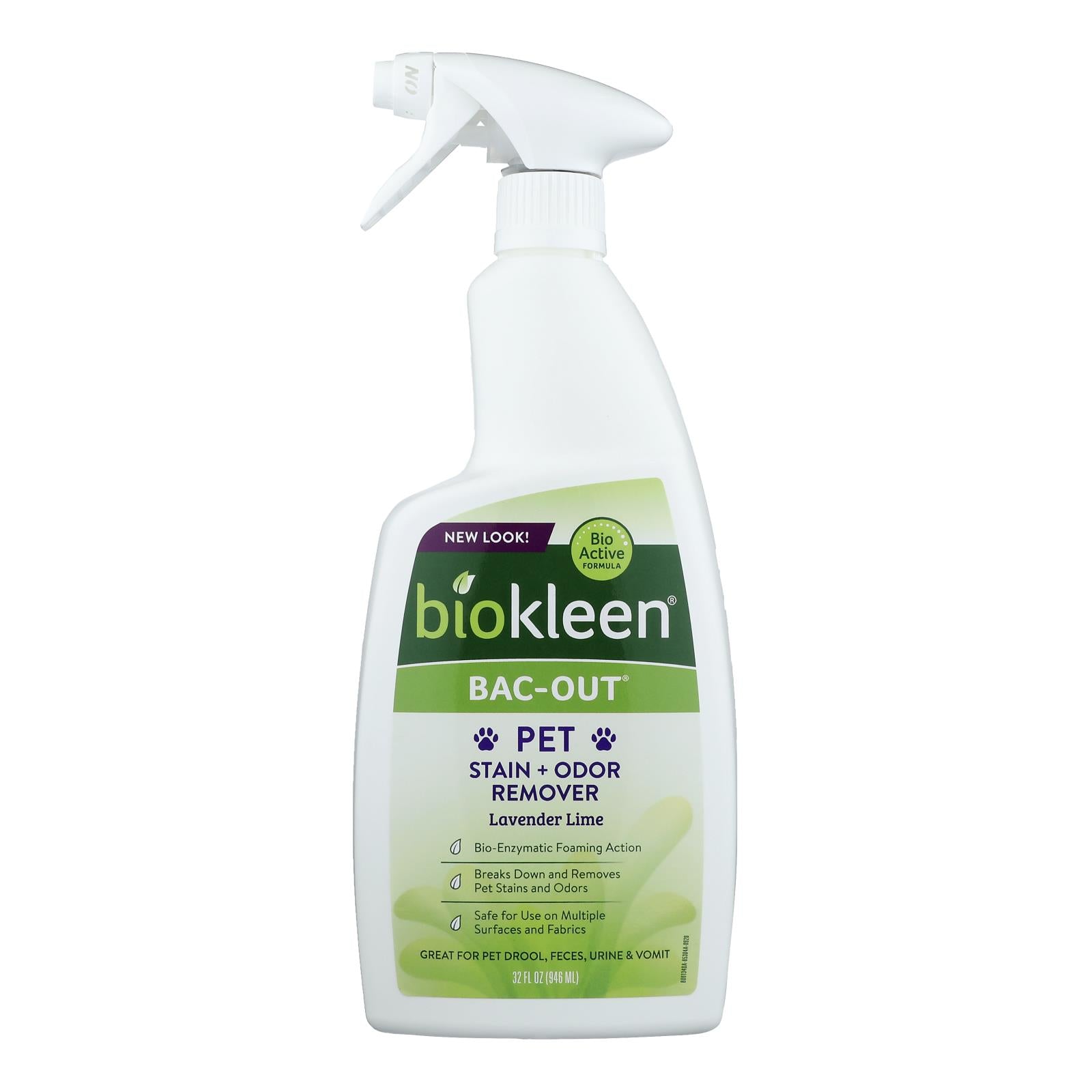 Biokleen - Bac Out Pet Stn&odr Rm Lm - Case Of 4 - 32 Fz - Maras Green