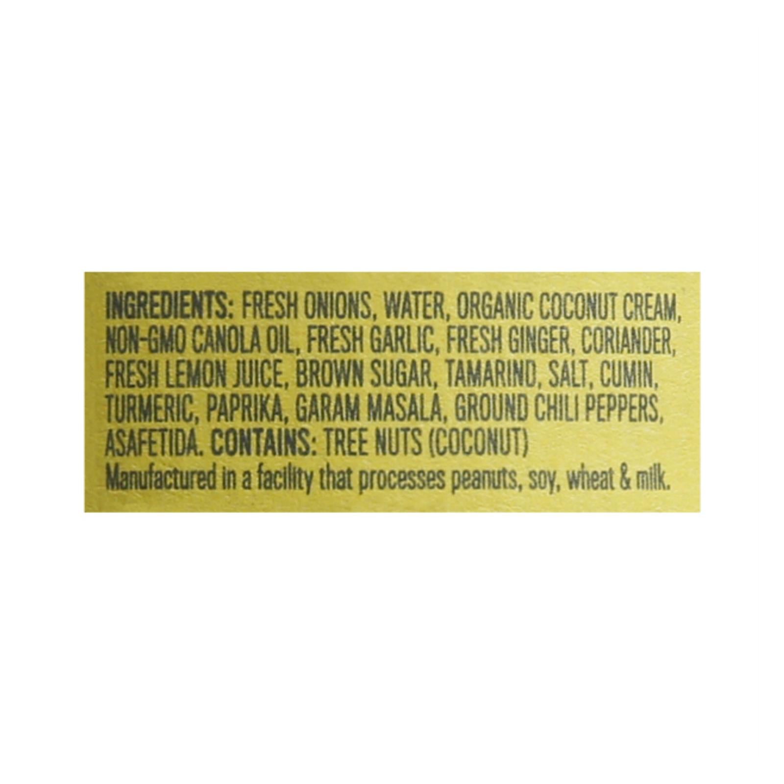 Brooklyn Delhi - Golden Coconut Curry Simmer Sauce - Case Of 6 - 12 Oz - Maras Green