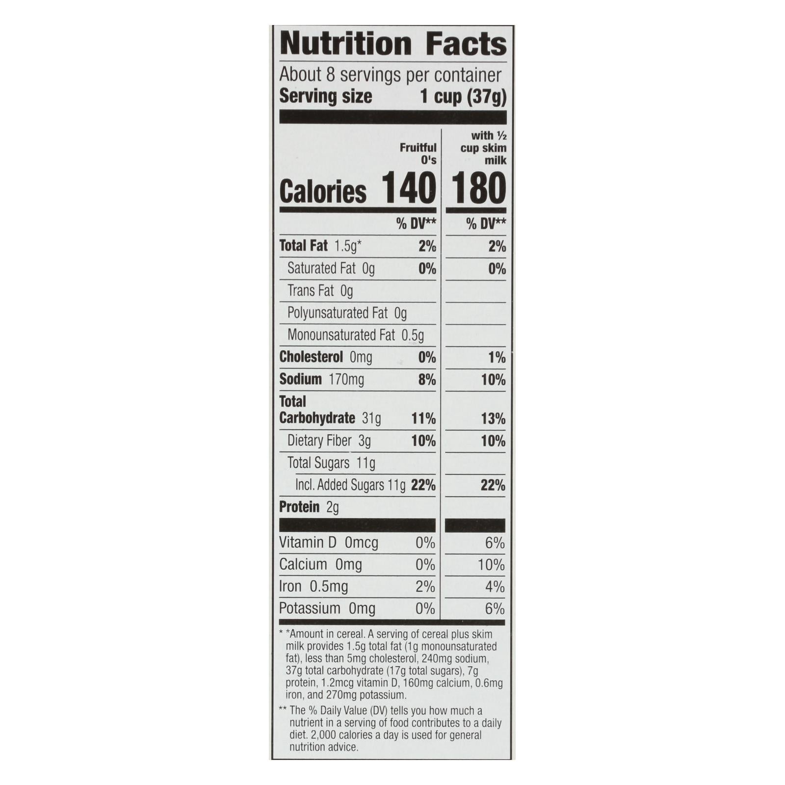 Cascadian Farm Organic Cereal - Fruitful Os - Case Of 10 - 10.2 Oz - Maras Green