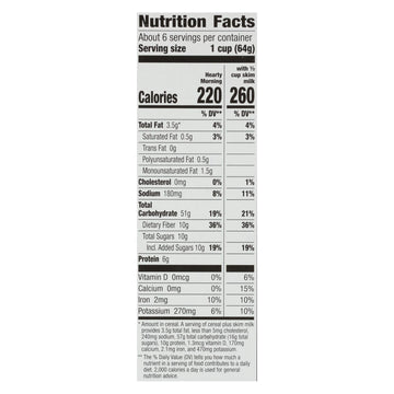 Cascadian Farm Organic Cereal - Hearty Morning - Case Of 10 - 14.6 Oz - Maras Green