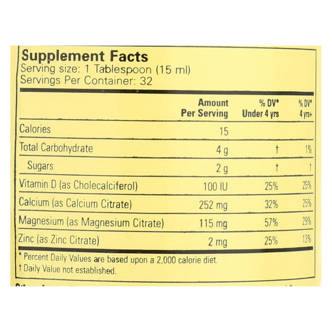 Childlife Liquid Calcium With Magnesium Natural Orange - 16 Fl Oz - Maras Green