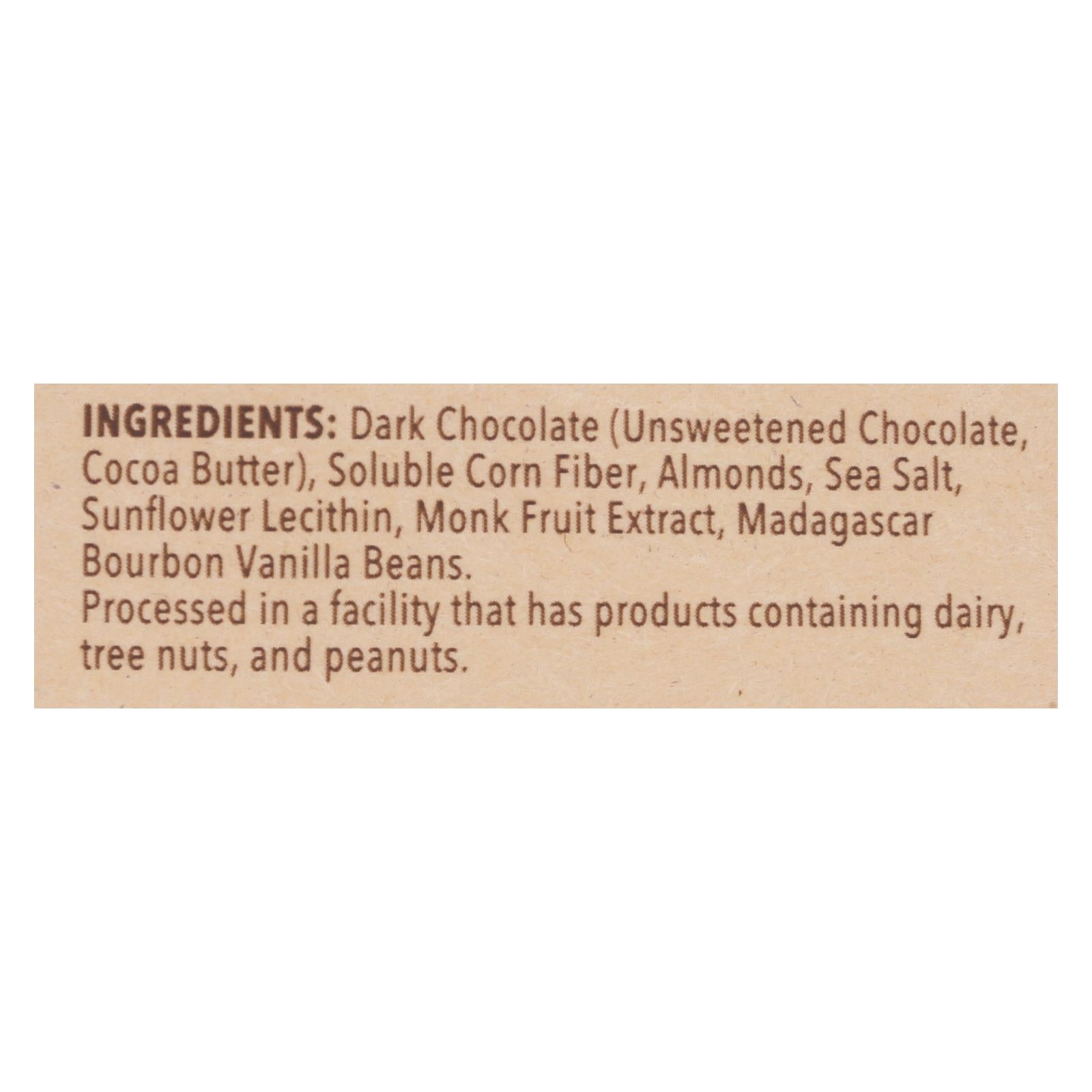 Choczero - Keto Bark Dark Chocolate Almonds - Case Of 12 - 6 Oz - Maras Green