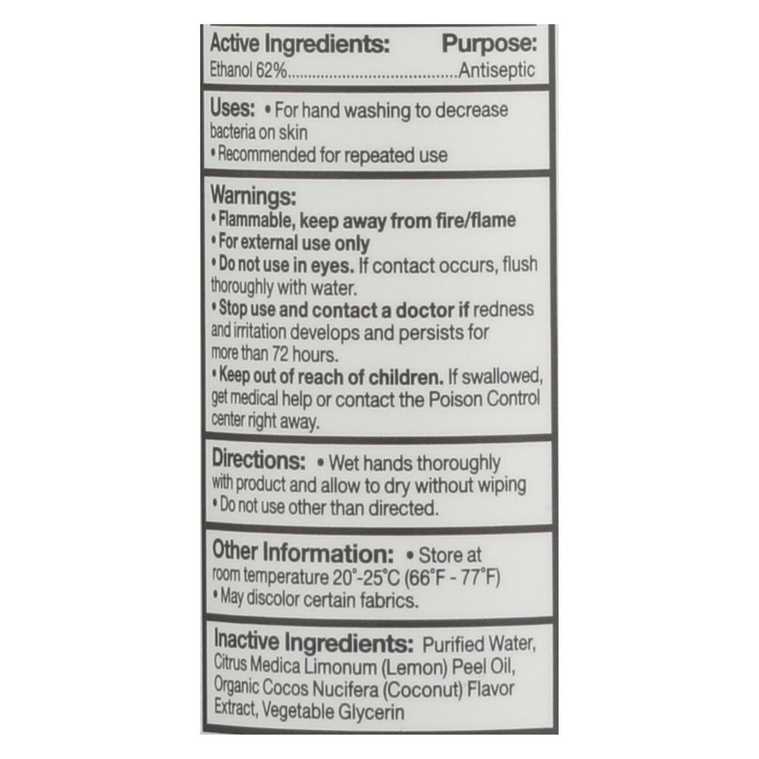 Eo Products - Hand Sanitizer Spray - Everyone - Cocnut - Dsp - 2 Oz - 1 Case - Maras Green