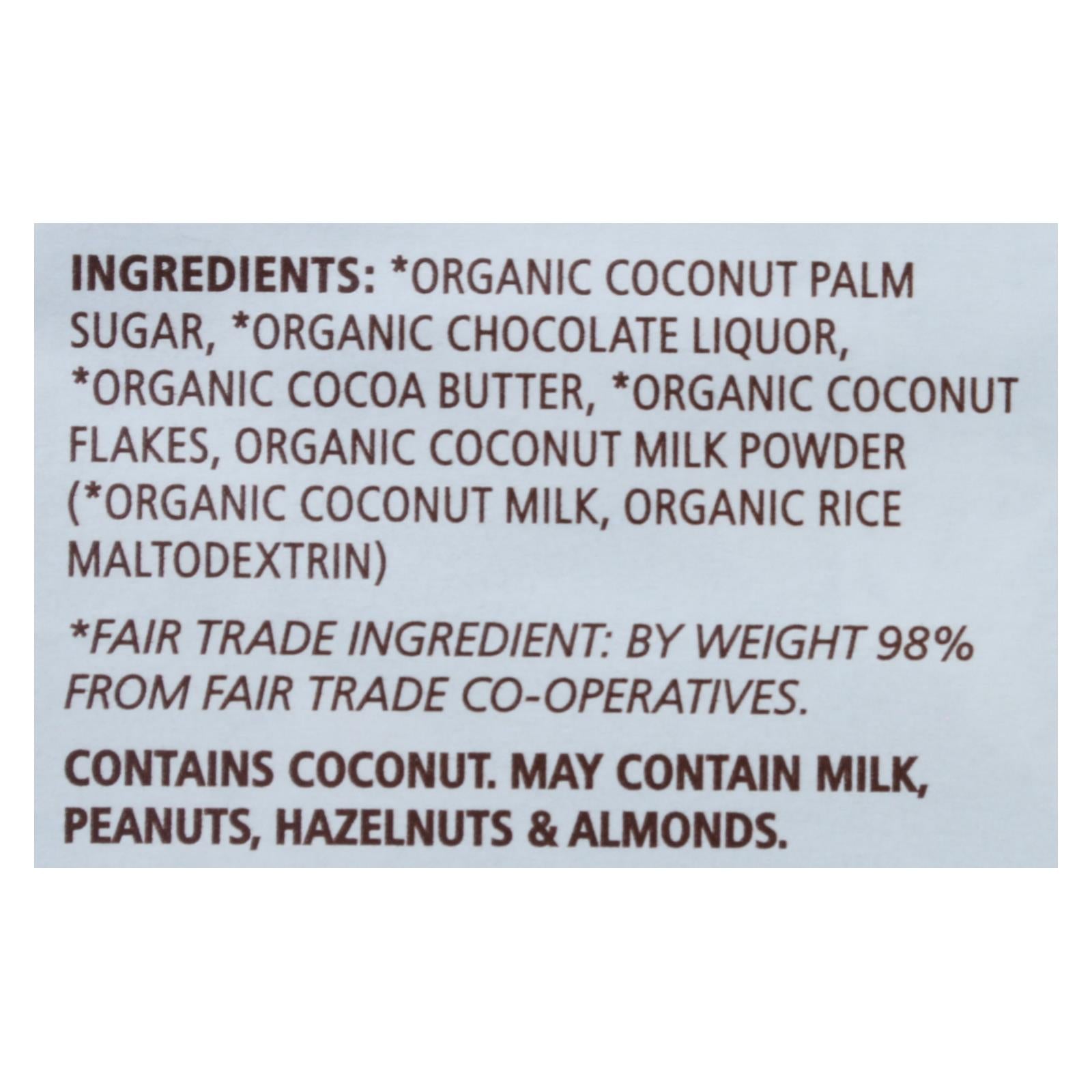 Equal Exchange - Bar Dark Chocolate Coconut - Case Of 12 - 2.8 Oz - Maras Green
