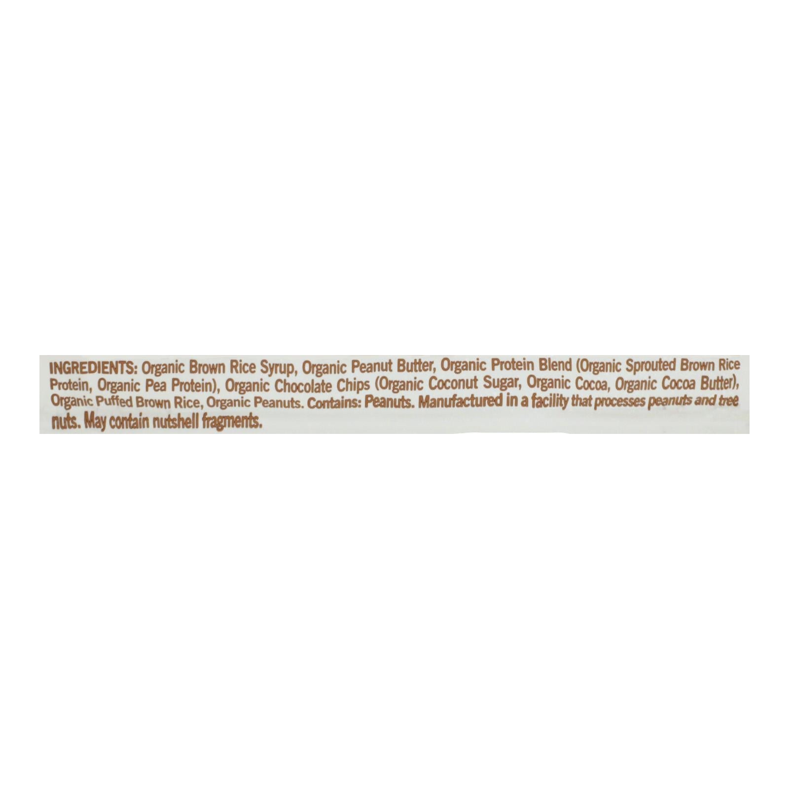 Gomacro Organic Macrobar - Peanut Butter Chocolate Chip - 2.5 Oz Bars - Case Of 12 - Maras Green