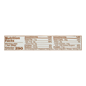 Gomacro Organic Macrobar - Peanut Butter Chocolate Chip - 2.5 Oz Bars - Case Of 12 - Maras Green