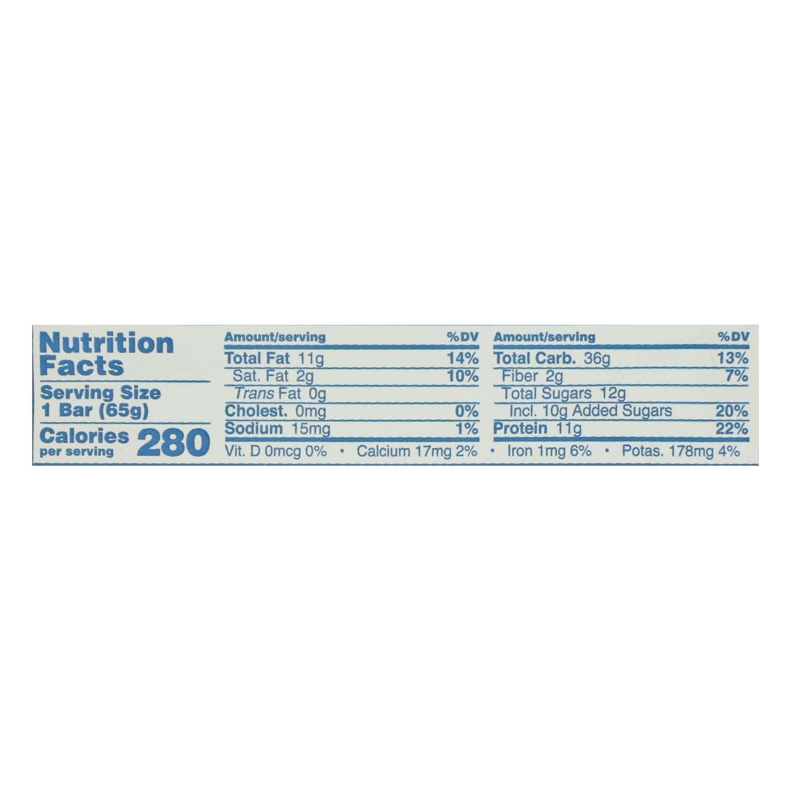 Gomacro Organic Macrobar - Peanut Protein - 2.3 Oz Bars - Case Of 12 - Maras Green