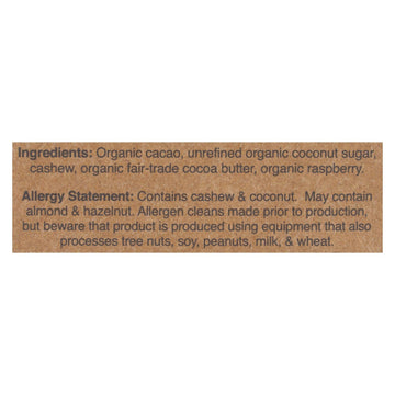 Hu - Dark Chocolate Bar Cashew Butter Ras - Case Of 12 - 2.1 Oz - Maras Green