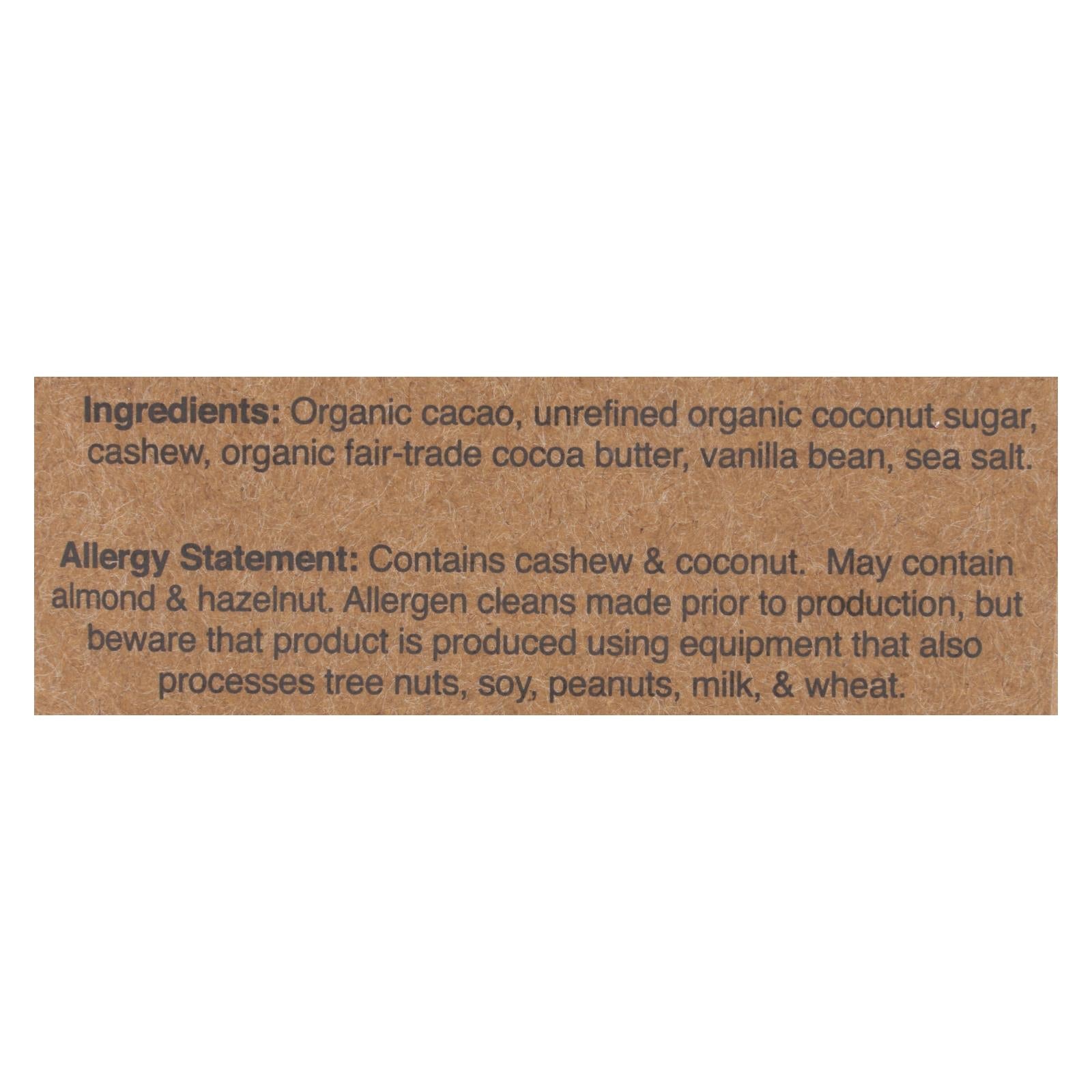 Hu - Dark Chocolate Bar Cashew Butter Vanilla - Case Of 12 - 2.1 Oz - Maras Green