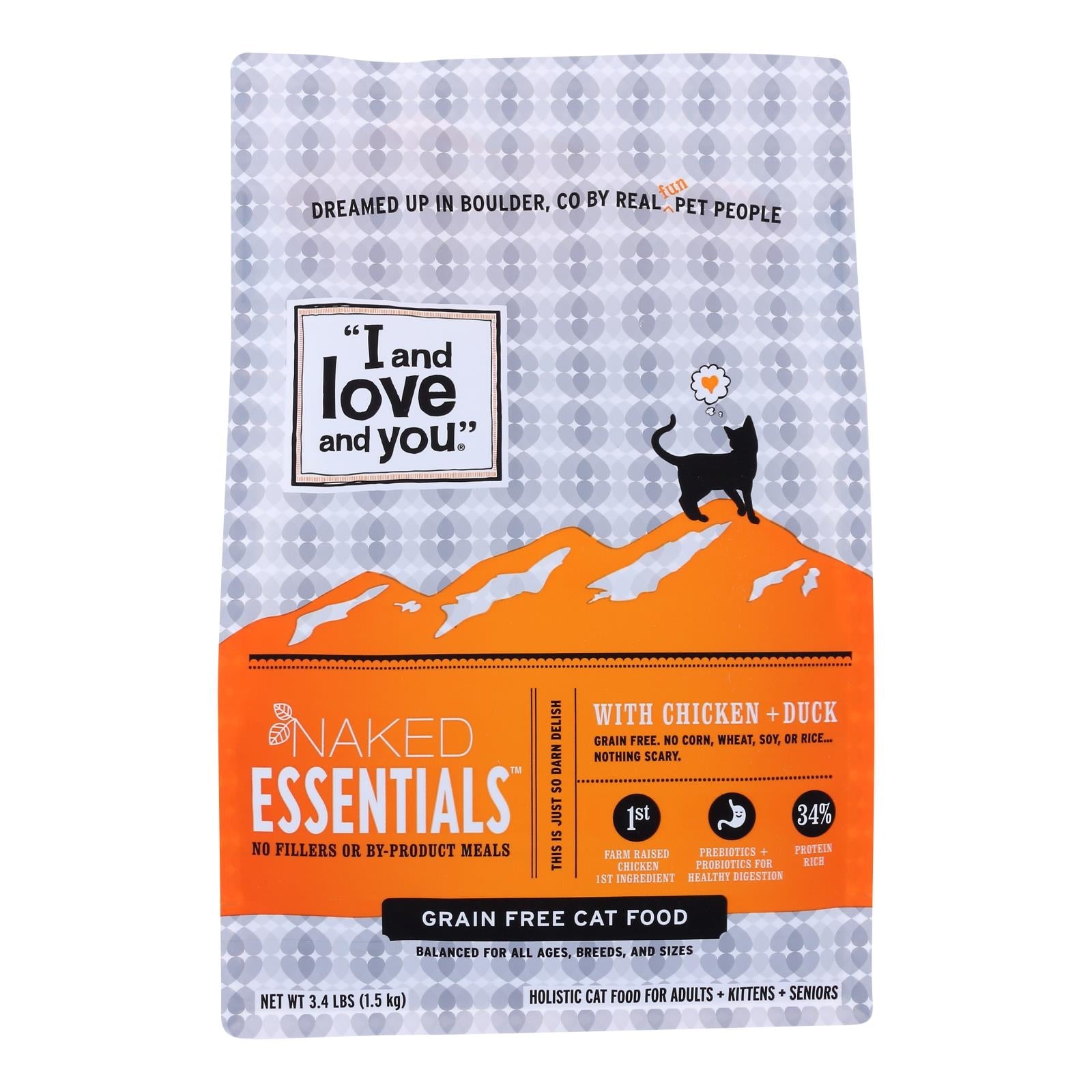 I And Love And You - Cat Kibble Chicken And Duck - Case Of 4 - 3.4 Lb - Maras Green