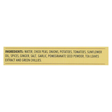 Kitchen Of India Dinner - Chick Peas Curry - Pindi Chana - 10 Oz - Case Of 6 - Maras Green