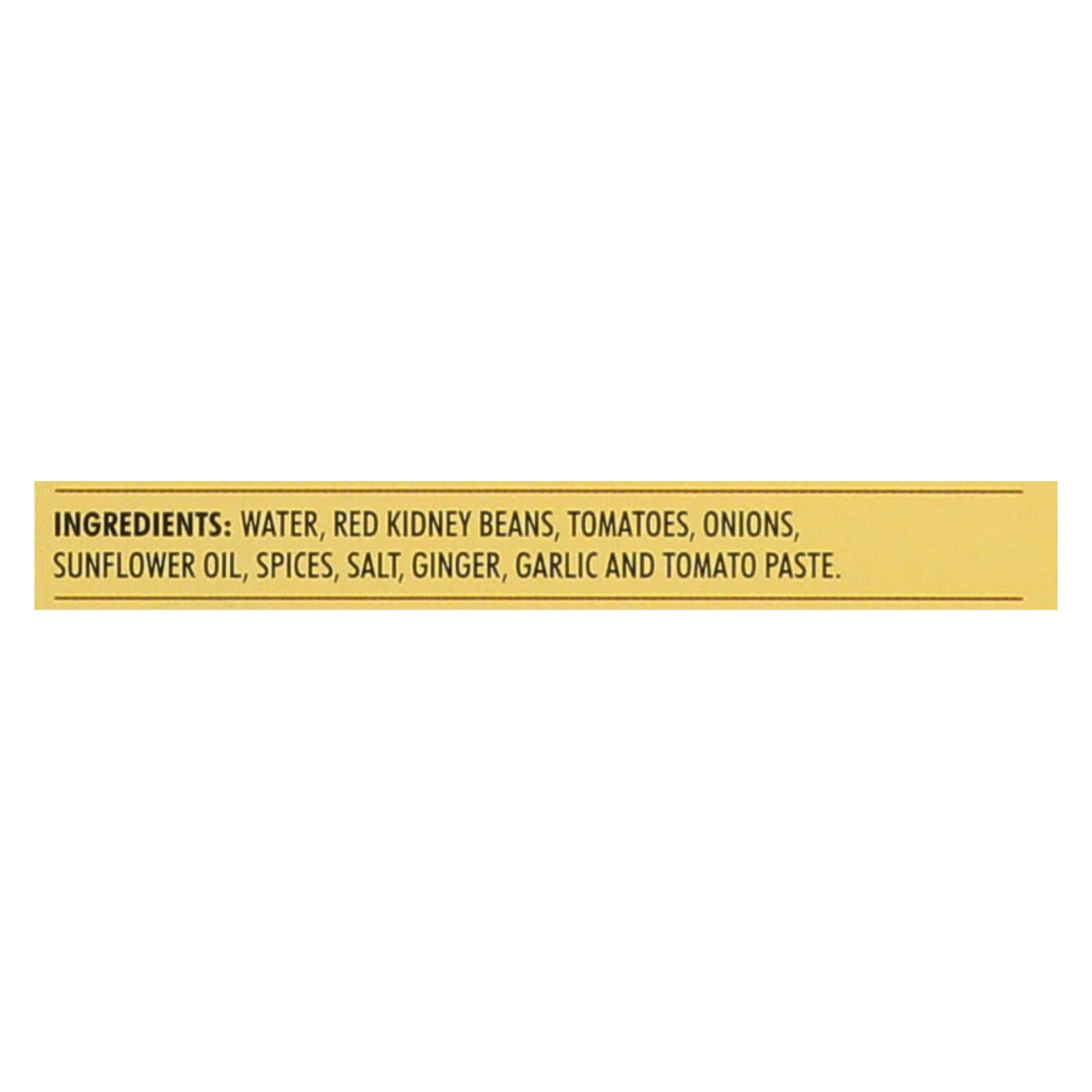 Kitchen Of India Dinner - Red Kidney Beans Curry - Rajma Masala - 10 Oz - Case Of 6 - Maras Green