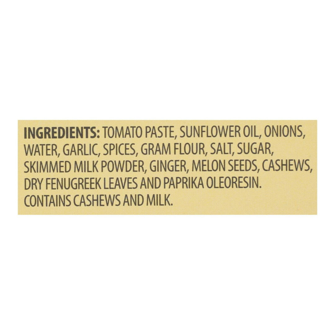 Kitchen Of India Paste - Butter Chicken Curry - 3.5 Oz - Case Of 6 - Maras Green