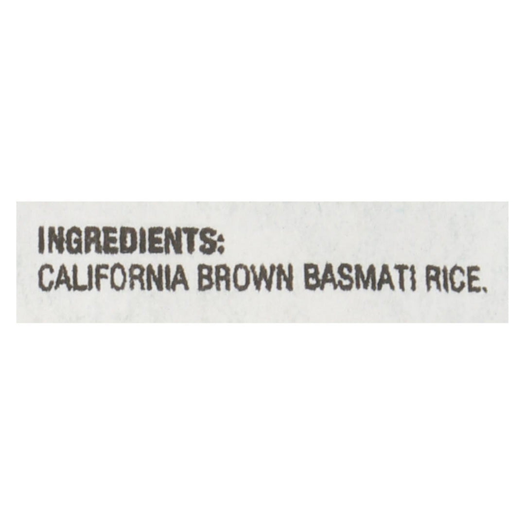 Lundberg Family Farms Brown Basmati Rice - Case Of 25 Lbs - Maras Green