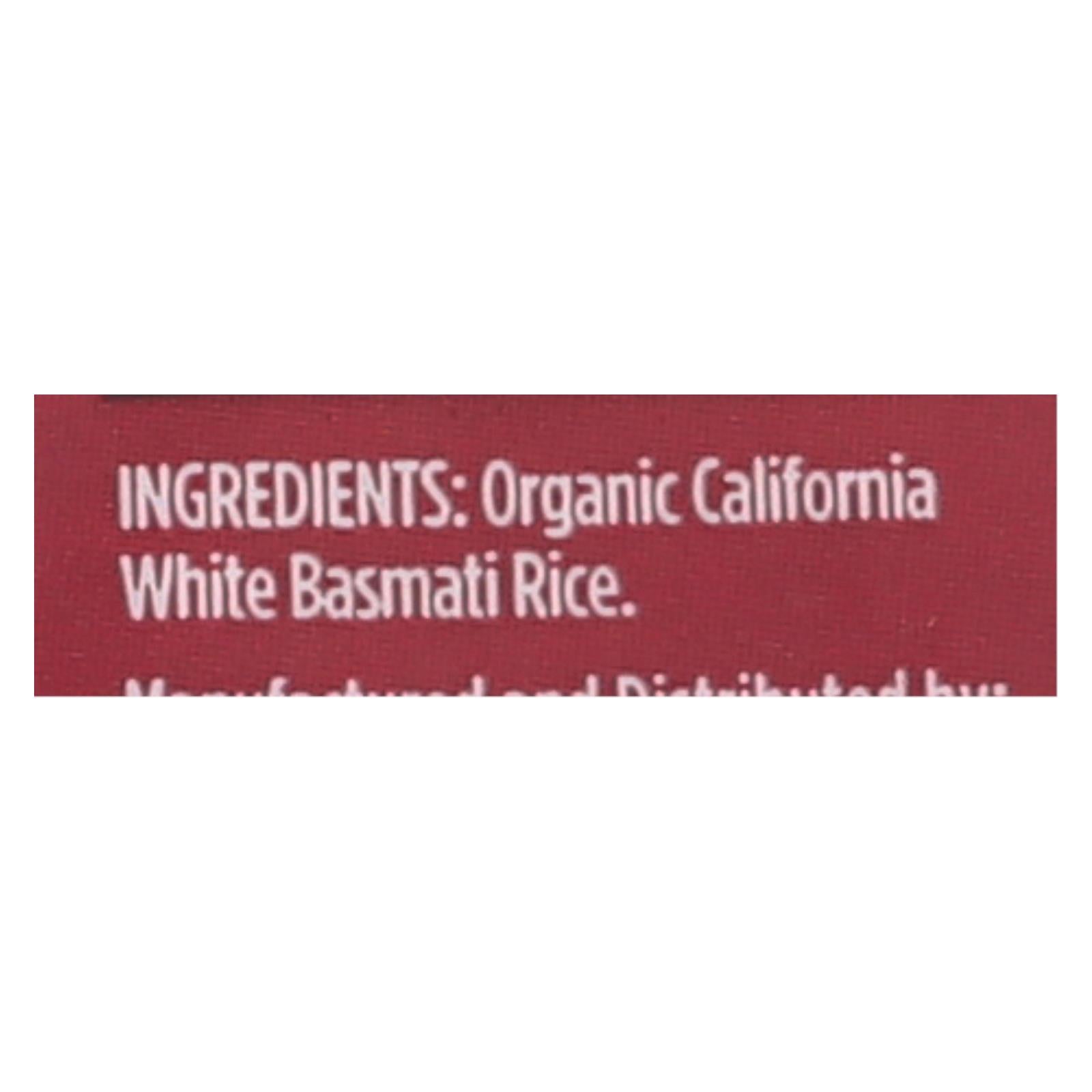 Lundberg Family Farms Organic White Basmati Rice - Case Of 6 - 2 Lb. - Maras Green