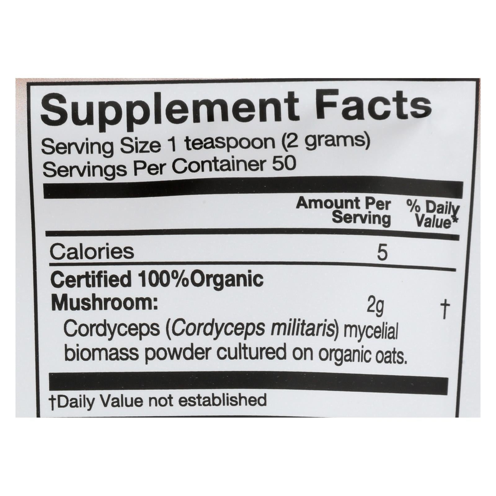 Mushroom Matrix Cordyceps Mushroom Powder - 1 Each - 3.5 Oz - Maras Green