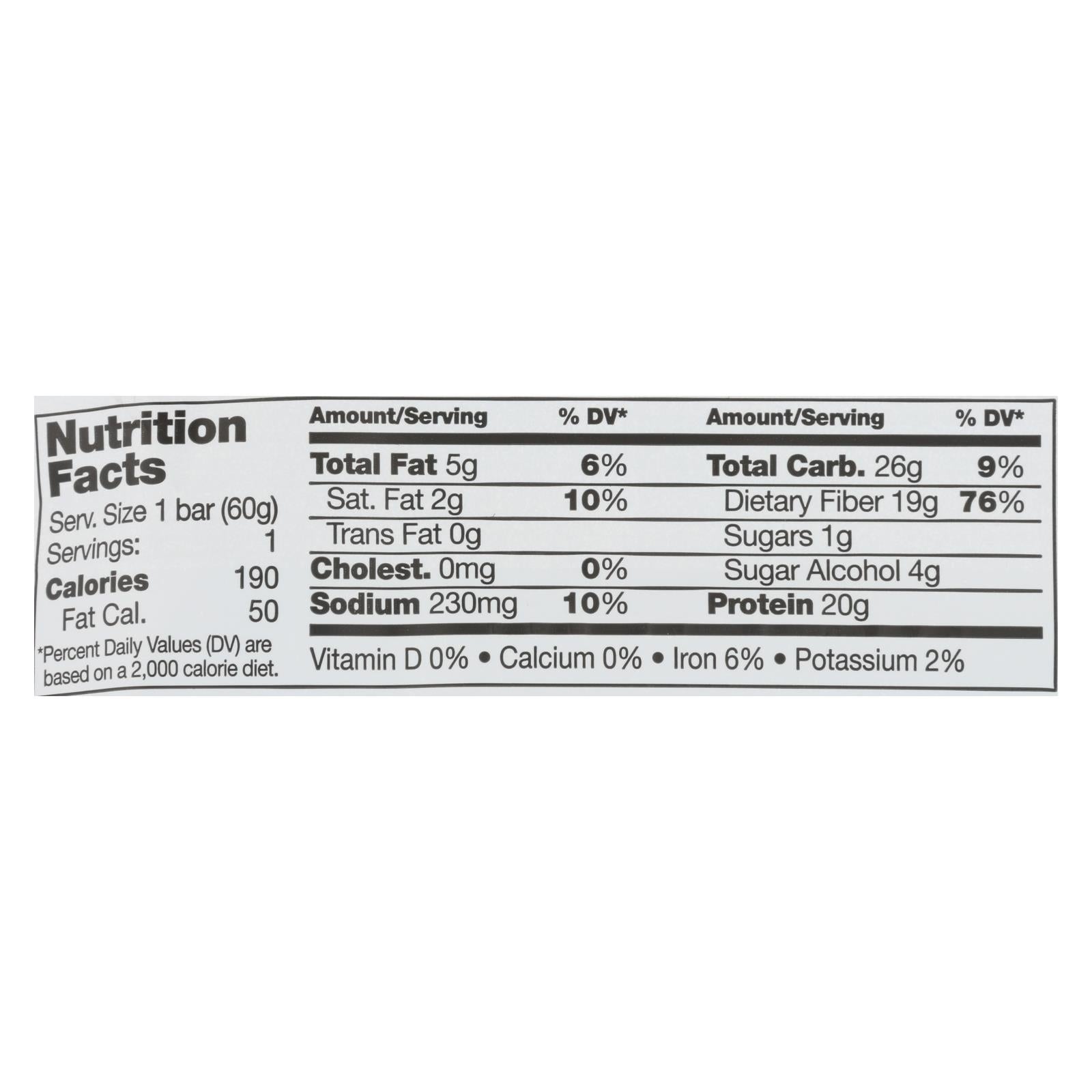 No Cow Bar Protein Bar - Case Of 12 - 2.12 Oz - Maras Green